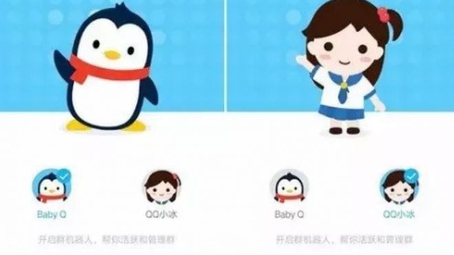 Hai chatbot Baby Q và Little Bing của Tencent