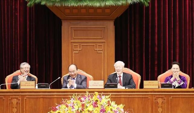 Đồng chí Tổng Bí thư, Chủ tịch nước Nguyễn Phú Trọng chủ trì Hội nghị Trung ương 10.