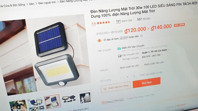Đèn năng lượng mặt trời giá siêu rẻ