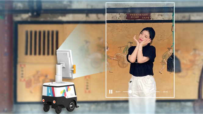 Robot của Xinhua Zhiyun có thể tự động nhận dạng mục tiêu, quay video ngắn, tải video lên đám mây theo thời gian thực và sản xuất nội dung vlog.