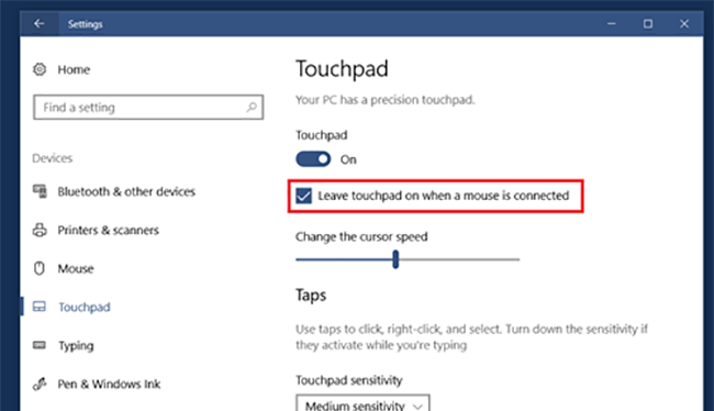 Với vài thao tác đơn giản, bạn có thể thiết lập Windows 10 tự động vô hiệu hóa touchpad ngay sau khi người dùng kết nối chuột với máy tính.
