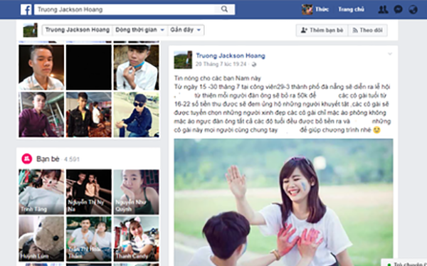 Nội dung trang facebook cá nhân đăng tải thông tin thất thiệt về Lễ hội sờ ngực diễn ra tại Đà Nẵng