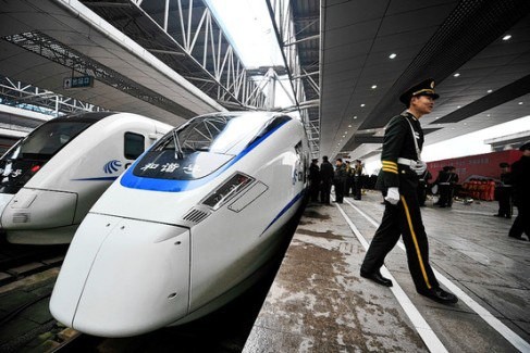 Một ga tàu cao tốc tại Trung Quốc. Ảnh: AFP.