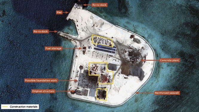 Đảo Gạc Ma đã biến thành một căn cứ quân sự kiên cố ảnh: IHS Janes