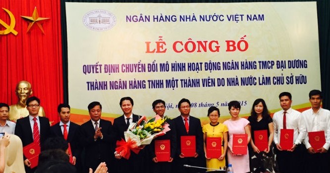 Ban lãnh đạo mới của OceanBank. 