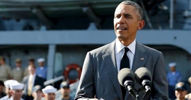 Tổng thống Mỹ Barack Obama phát biểu tại cảng Manila của Philippines ngày 17/11.