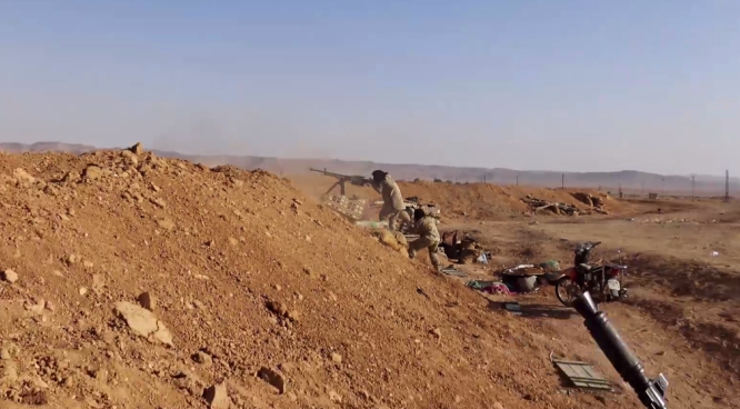 IS tấn công máy bay trực thăng Mi-28 trên bầu trời Palmyra
