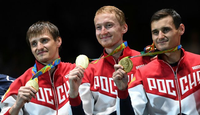Những huy chương vàng đội tuyển đấu kiếm Nga