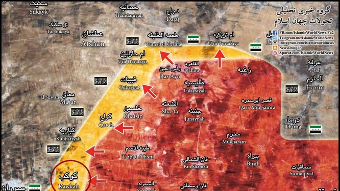 Bản đồ chiến sự vùng Đông Bắc tỉnh Hama