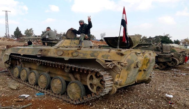 Binh sĩ quân đội Syria trên chiến trường Deir ez Zor