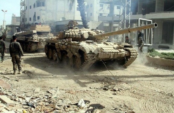 Xe tăng của lực lượng Vệ binh Công hòa trên chiến trường Deir Ezzor