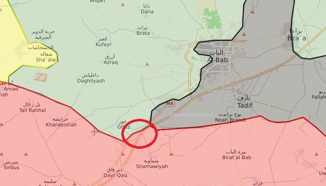 Bản đồ khu vực giao chiên giữa quân đội Syria và lực lượng FSA