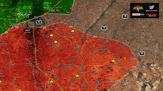 Chiến tuyến quân đội Syria trên vùng nông thôn phía đông Aleppo