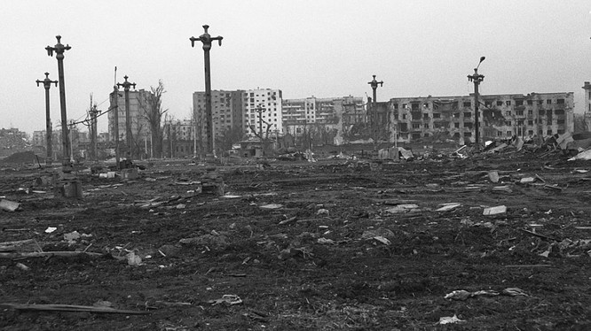 Khu vực chiến trường thành phố Grozny trong cuộc chiến tranh Checchnya, nơi được cho là diễn ra cuộc chiến bắn tỉa của xạ thủ Volodya - Yakut