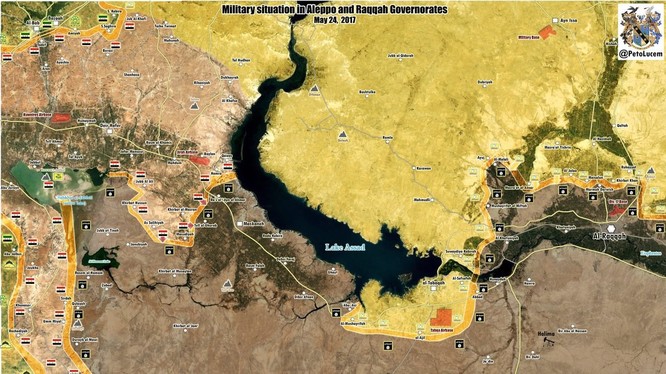 Bản đồ tình hình chiến sự khu vực phía đông Aleppo