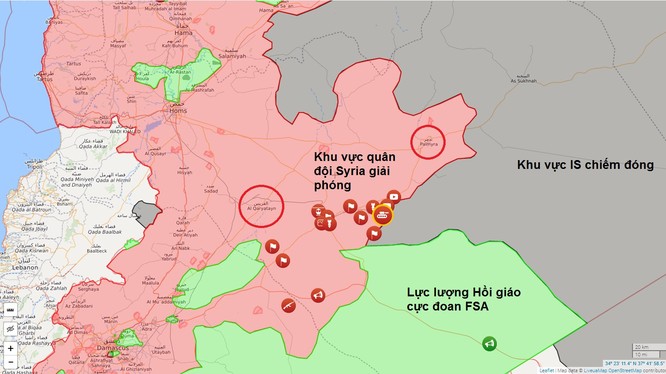 Toàn cảnh cuộc tấn công của quân đội Syria trên chiến trường Palmyra tính đến ngày 26.05.2017