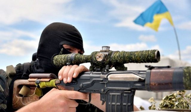 Xạ thủ bắn tỉa Ukraina, ảnh minh họa truyền thông ATO