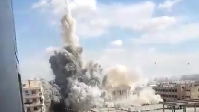 Không quân Nga sử dụng bom xuyên bê tông hạng nặng tấn công khủng bố ở Idlib - ảnh minh họa video
