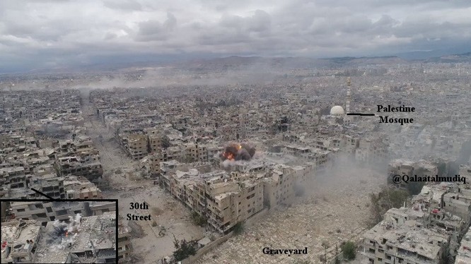 Khu vực tấn công của quân đội Syria - đường 30 trong quận Yarmouk, ngoại ô Damascus. Ảnh minh họa South Front