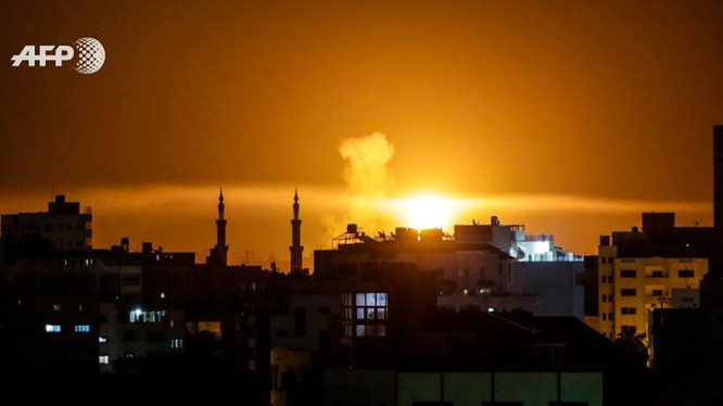 Không quân Isrel không kích Hamas trên dải Gara. Ảnh minh họa ShehabAgency