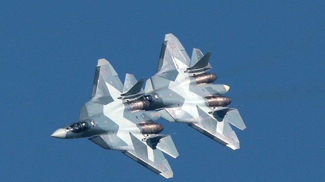 Náy bay tiêm kích tàng hình Su-57. Ảnh minh họa của RG