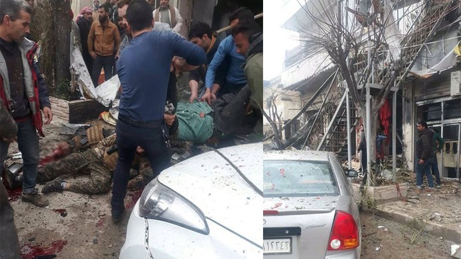 Vụ đánh bom tự sát của IS ở nhà hàng Prince, thành phố Manbij.
