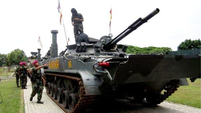 Xe bộ binh chiến đấu BMP-3F của Lính thủy Đánh bộ Indonesia. Ảnh minh họa: AntaraNews.