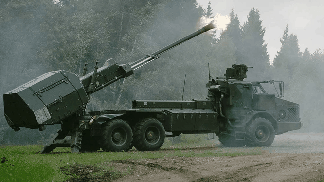 Pháo tự hành 155mm Archer ACS. Ảnh Militayry Ukraine.
