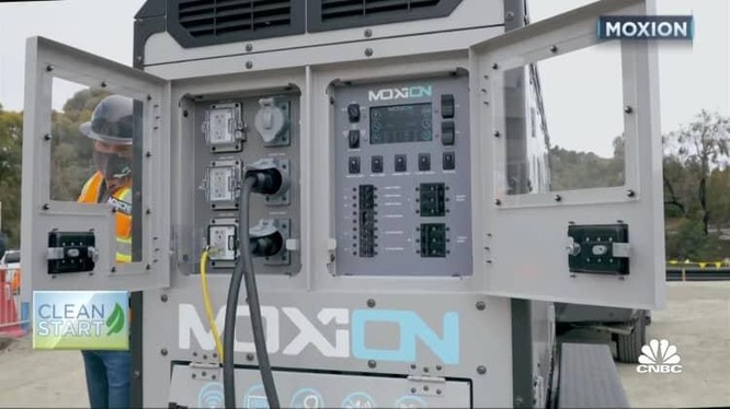 Trạm lưu trữ năng lượng di động, công suất lớn, có thể được sử dụng ở mọi nơi cần nguồn điện di động Moxion. Ảnh CNBC
