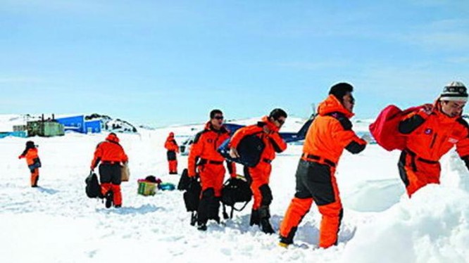 Trung Quốc tích cực tiến hành khảo sát ở Nam Cực. Ảnh: Ce.cn