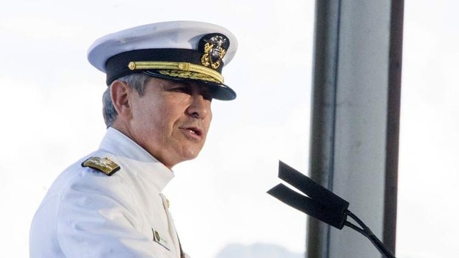 Đô đốc Harry Harris, Tư lệnh Bộ Tư lệnh Thái Bình Dương Mỹ. Ảnh: Washington Times 