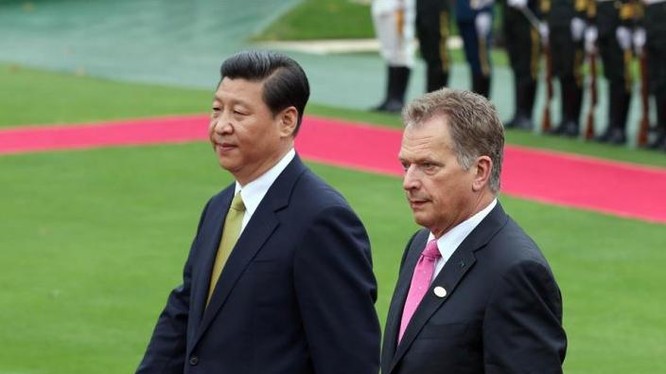 Chủ tịch Trung Quốc Tập Cận Bình và Tổng thống Phần Lan Sauli Niinisto. Ảnh: gbtimes