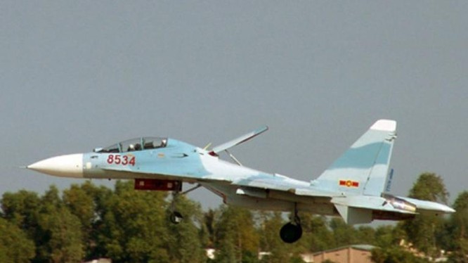 Máy bay chiến đấu đa dụng Su-30MK2V của không quân Việt Nam. Ảnh: Chinanews.