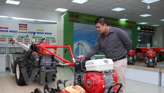 Nhiều sản phẩm máy nông nghiệp đã được VEAM nội địa hóa. (Ảnh: Doãn Đức/Vietnam+)