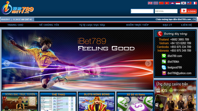 Ảnh chụp màn hình của trang web www.ibet789.com.
