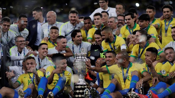 12 năm chờ đợi mòn mỏi, cuối cùng Brazil đã vô địch Copa America lần thứ 9 (ảnh AP)