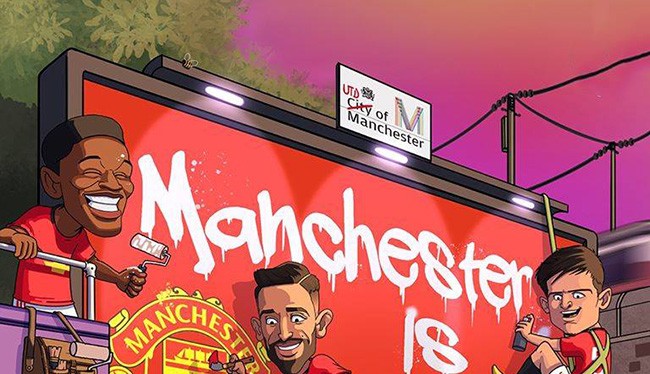 MU thắng cả 3 trận derby mùa này. Ảnh AP
