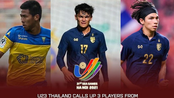 Ba cầu thủ thi đấu ở châu Âu của U23 Thái Lan.