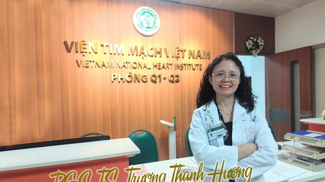 PGS. TS. Trương Thanh Hương ở Viện Tim mạch Việt Nam (Ảnh - Minh Thuý)