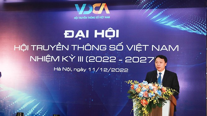 Thứ trưởng Bộ TT&TT Nguyễn Huy Dũng phát biểu tại Đại hội VDCA nhiệm kỳ III.