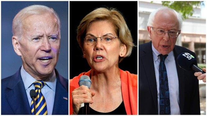 3 ứng cử viên đang dẫn đầu của Đảng Dân chủ (Ảnh: Getty)