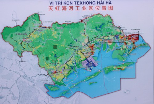Vị trí KCN Texhong Hải Hà. (Ảnh: QTV)