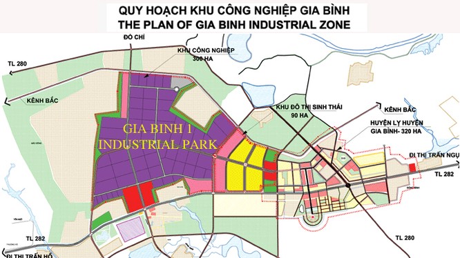 Quy hoạch Khu công nghiệp Gia Bình (Nguồn: izabacninh.gov.vn)