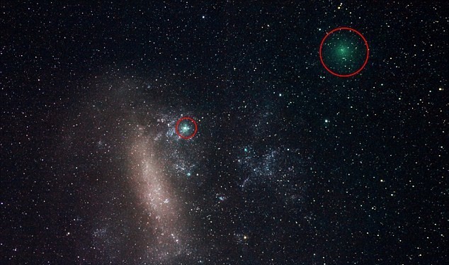 Hình minh họa vị trí của hai sao chổi bay gần địa cầu hôm 21/3 và 22/3. Ảnh: NASA