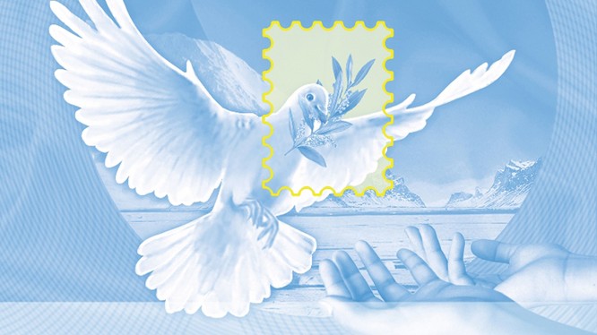 Mẫu phiếu hồi đáp quốc tế do họa sỹ Nguyễn Du, Tổng công ty Bưu điện Việt Nam thiết kế được giải nhất.