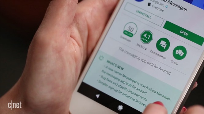 Người dùng sẽ sớm được cập nhật Android Message qua Play Store.