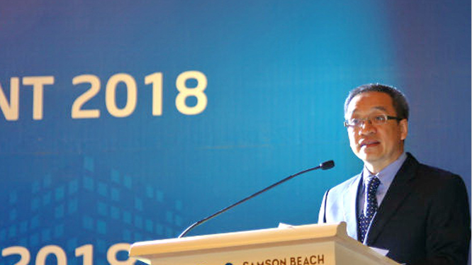 Thứ trưởng Bộ TT&TT Phan Tâm phát biểu tại hội nghị.