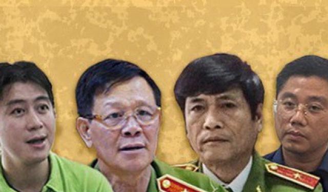 Ông Phan Văn Vĩnh - cựu Tổng cục trưởng Tổng cục Cảnh sát và các "ông trùm" của tổ chức đánh bạc qua mạng hơn 9.000 tỷ đồng.