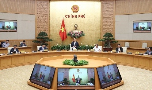 Thủ tướng Nguyễn Xuân Phúc chủ trì cuộc làm việc với các tập đoàn kinh tế tư nhân - Ảnh: VGP