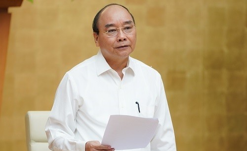 Thủ tướng Nguyễn Xuân Phúc phát biểu tại hội nghị giao ban trực tuyến với các bộ, ngành, địa phương. Ảnh: VGP.